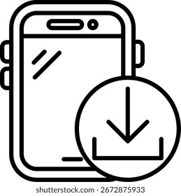 Línea de Descarga Vector Icon Design