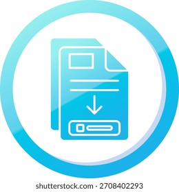 Línea de Descarga Vector Icon Design