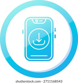 Línea de Descarga Vector Icon Design