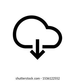 download line vector single icon