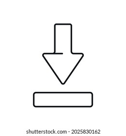 Descargar icono lineal. Flechas. Ilustración personalizable de línea delgada. Símbolo de contorno. Dibujo de contorno aislado del vector. Trazo editable