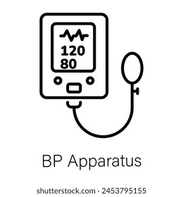 Download linear icon of bp apparatus 