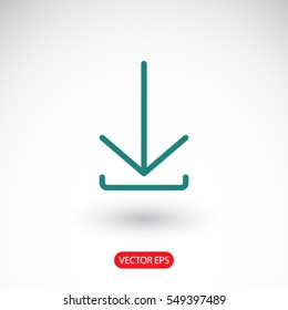 Download, linear icon. One of a set of linear web icons