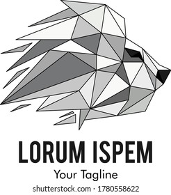 Descargar el vector de logotipo de polígono LION, logotipo geométrico de alta calidad