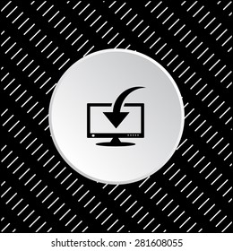 Download, Load, Backup icon symbol Flat modern web design. icon. vector