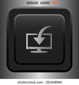 Download, Load, Backup icon symbol Flat modern web design. icon. vector