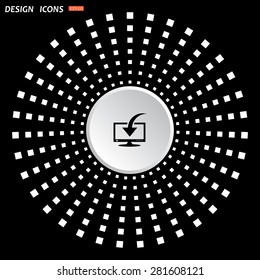 Download, Load, Backup icon symbol Flat modern web design. icon. vector