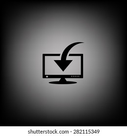 Download, Load, Backup icon symbol Flat modern web design. icon. vector 