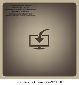 Download, Load, Backup icon symbol Flat modern web design. icon. vector 