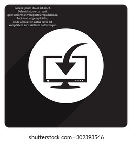 Download, Load, Backup icon symbol Flat modern web design. icon. vector 