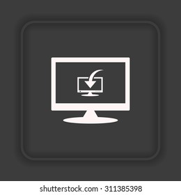 Download, Load, Backup icon symbol Flat modern web design. icon. vector 