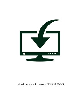 Download, Load, Backup icon symbol Flat modern web design. icon. vector 