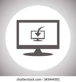 Download, Load, Backup icon symbol Flat modern web design. icon. vector 
