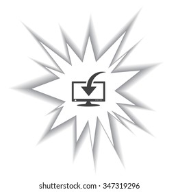 Download, Load, Backup icon symbol Flat modern web design. icon. vector 