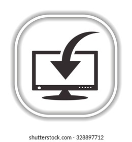 Download, Load, Backup  Modern design flat style icon