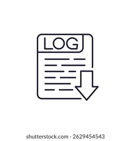 download Log file line icon