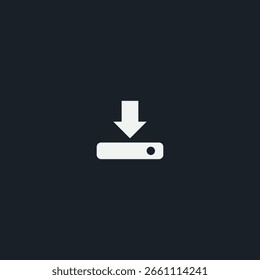 Diseño de Vector plano de icono de logotipo de Descarga