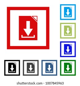 download logo icon. Vector flat design icon.