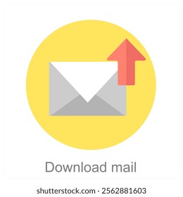Download Mail and mail icon concept