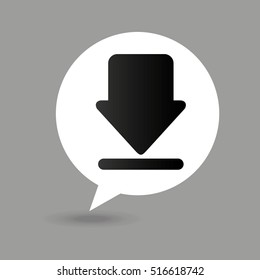 download map pointer icon vector illustration eps 10