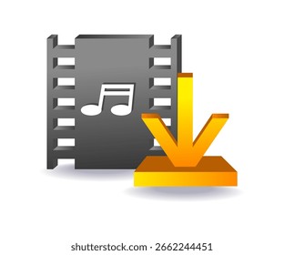 Media Player Data Concept Illustration herunterladen