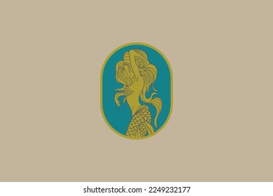 DOWNLOAD MERMAID LOGO ICON DESIGN ILLUSTRATION FOR FREE