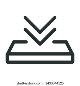 download - minimal line web icon. simple vector illustration. concept for infographic, website or app.