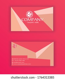 Download Modern Business Card With front and back view Geometric Design template.