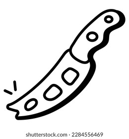 Download the modern doodle icon of cheese knife