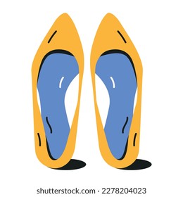 Download the modern flat icon of woman shoes