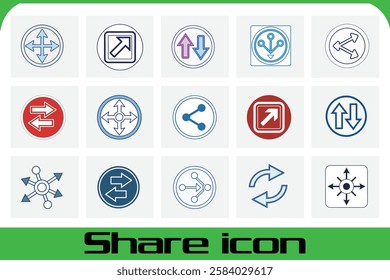 Download a modern share icon vector illustration perfect for digital interfaces web design social media graphics and mobile applications