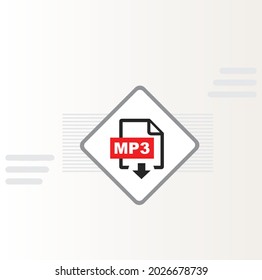 download mp3 icon vector design