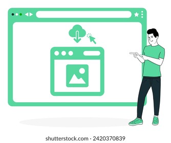 Multimedia-Plattform auf Smartphone-Vektorgrafik herunterladen