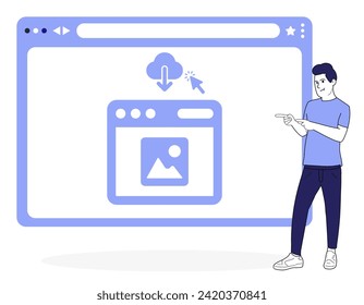 Descargar plataforma multimedia en ilustración de vector de smartphone