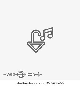 download music vector icon