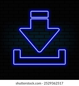 Plantilla de diseño de Vector de texto de neón de Descarga. Signo de neón de la Descarga, elemento de diseño de Anuncio ligero tendencia de diseño moderno colorido, publicidad brillante de la noche, signo brillante. Ilustración vectorial.4.
