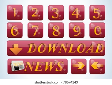 download and news button