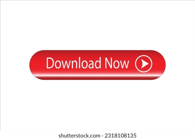 Download now 3d red button.Vector web button.