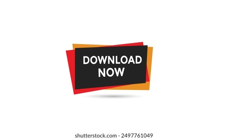 Download Now button web banner templates. Vector Illustration 