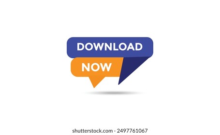 Download Now button web banner templates. Vector Illustration 