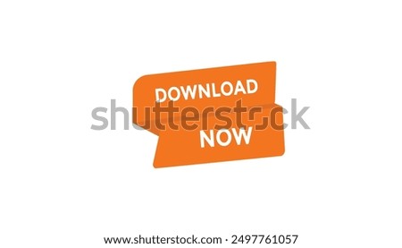 Download Now button web banner templates. Vector Illustration 