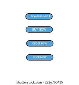 download now buy now shop now order now buttons in blue color with white background vector