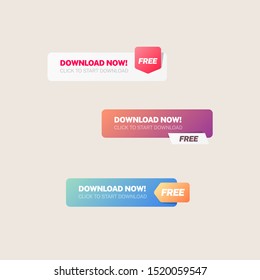 Download Now Free Modern Web Buttons