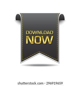 Download Now golden Vector Icon Design