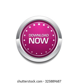Download Now Pink Vector Button Icon