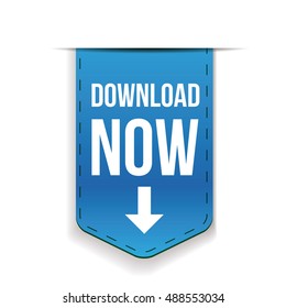 Download Now ribbon vector