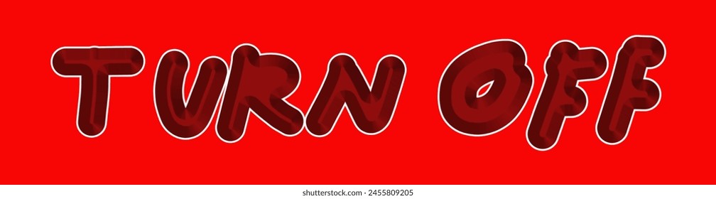 Download now.Red vector lettering on blue background.