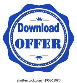 download offer  grunge stamp with on vector illustration