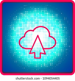 icono de descarga en vector de nube