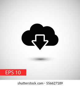 download on cloud vector icon